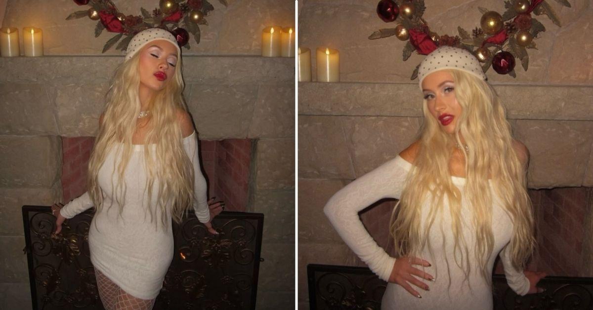 Photo of Christina Aguilera marked her 45th birthday with a winter-themed celebration.