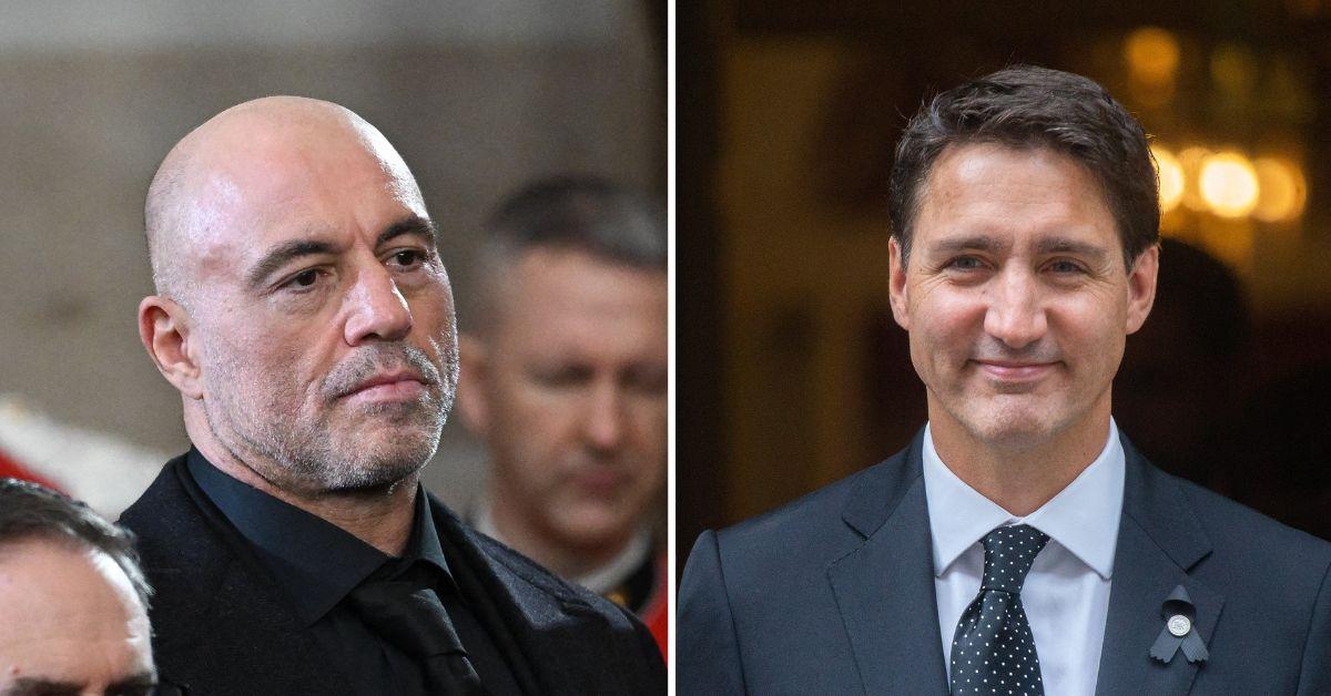 Composite photo of Joe Rogan and Justin Trudeau