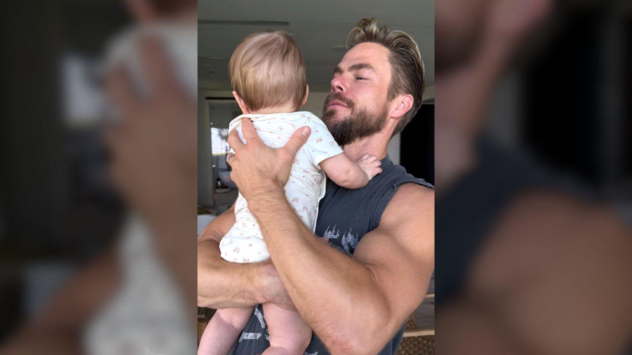 Photo of Derek Hough celebrated Everley turning nine months old.