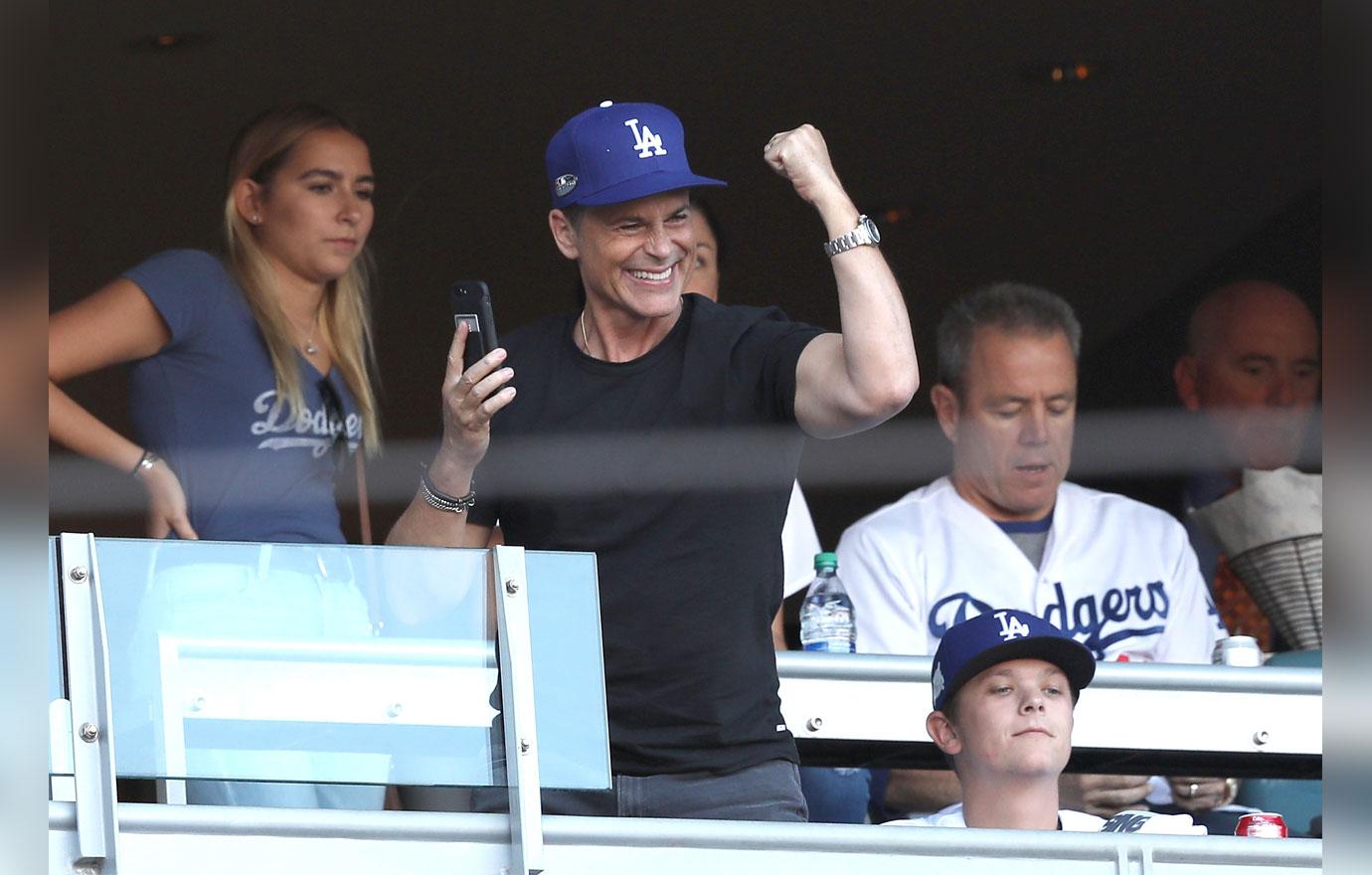 Celebrities At The Los Angeles Dodgers Game &#8211; League Championship Series &#8211; Milwaukee Brewers v Los Angeles Dodgers &#8211; Game Three