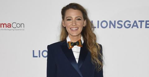blake lively tuxedo minidress cinemacon pics pp