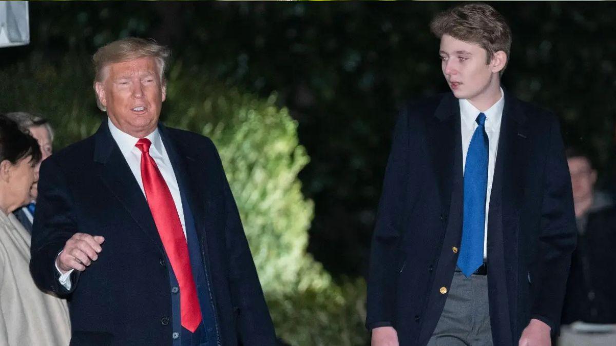 image of Barron trump and Donald trump