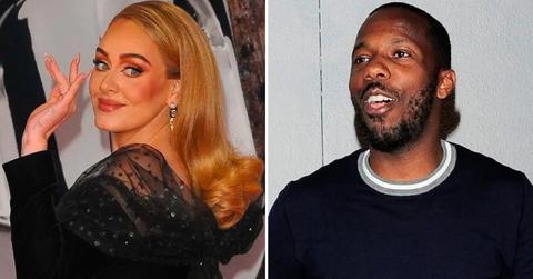 Photo of Adele and a picture of Rich Paul.