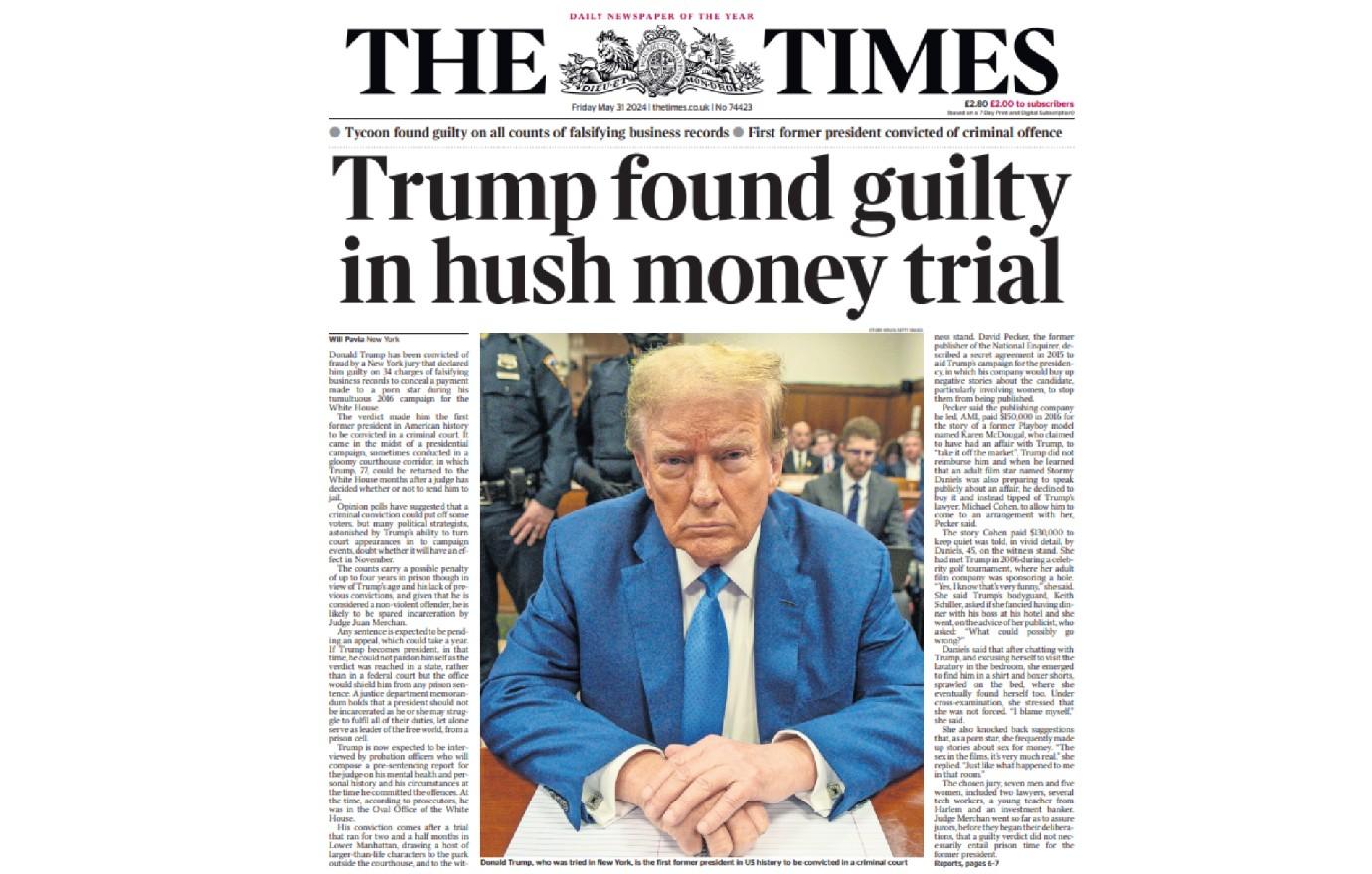 trump cover the times