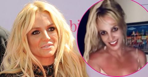 britney spears chugs champagne dress