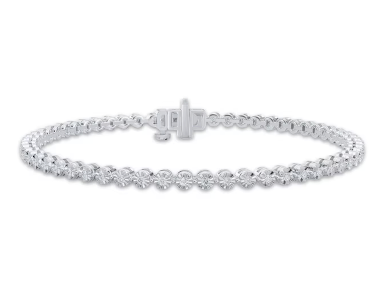 kay lab grown diamonds circle line bracelet   ct tw sterling silver