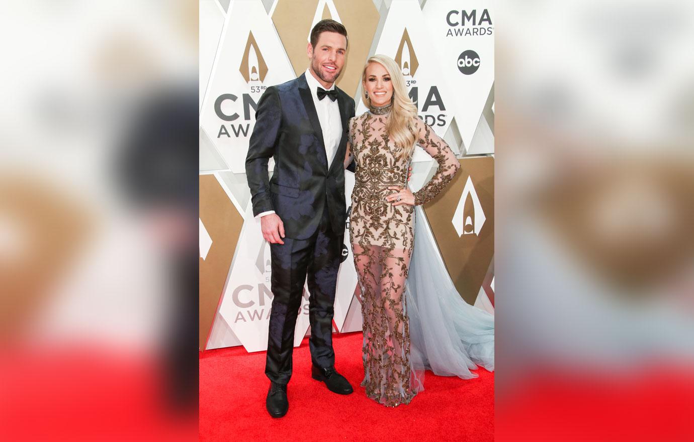 Carrie Underwood And Mike Fisher On Red Carpet CMA Awards 2019