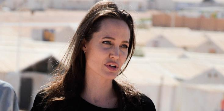 Angelina Jolie addresses Syrian refugees in Jordan