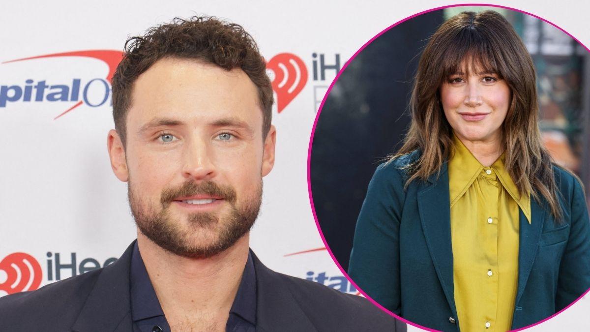 Split photo of Dylan Efron & Ashley Tisdale