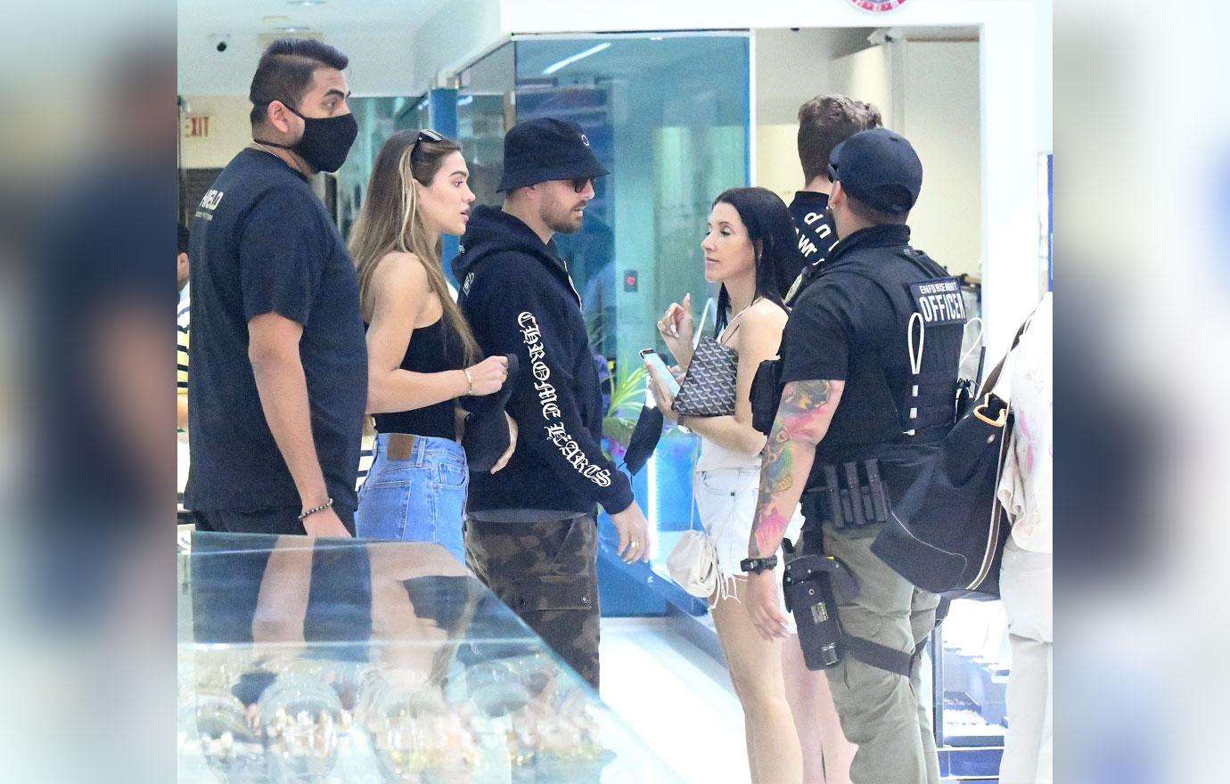 scott disick and amelia hamlin shop at jewelry store in miami