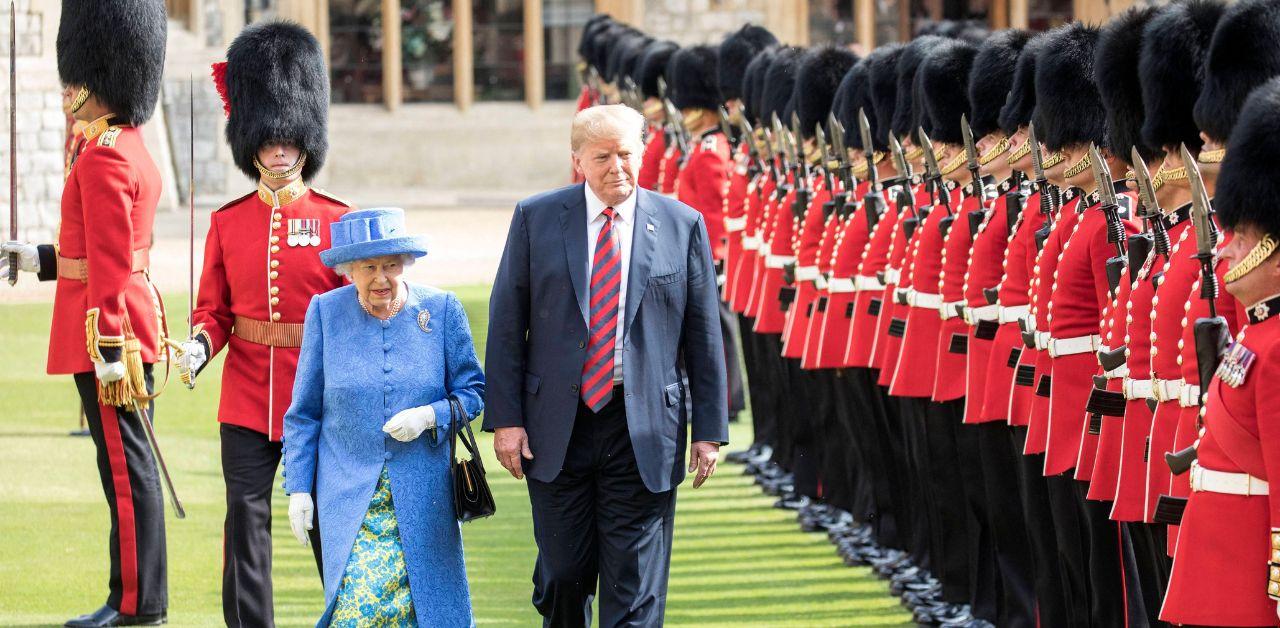 Photo of Queen Elizabeth II and Donald Trump