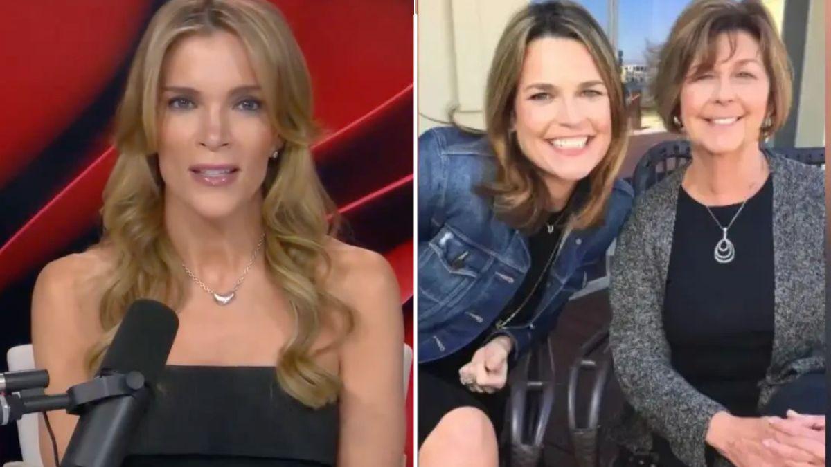 image split of Savannah and Nancy Guthrie and Megyn Kelly