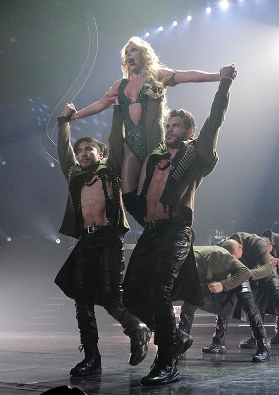 Britney Spears Performs On Stage At The Hollywood Hotel In Vegas