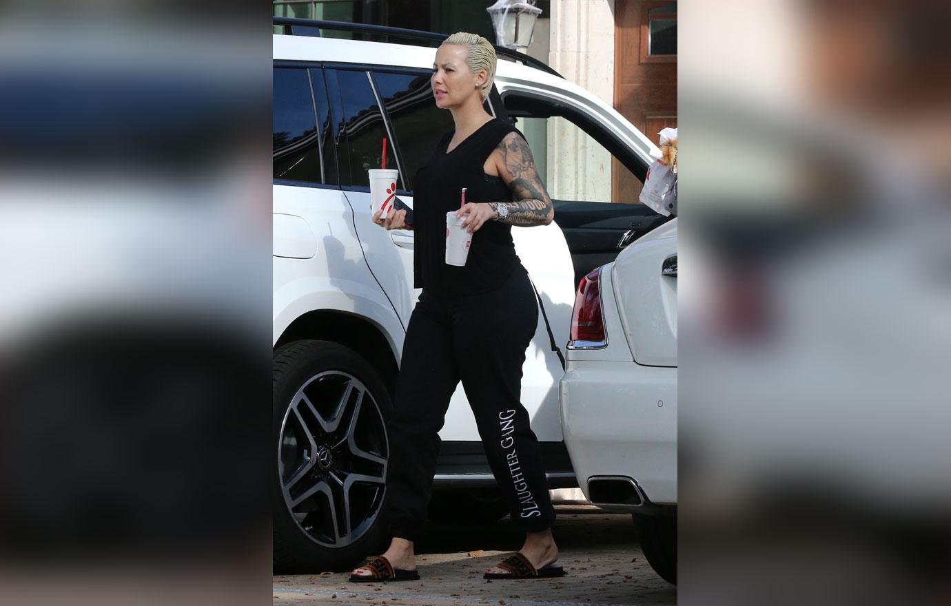 Amber rose post breast reduction surgery