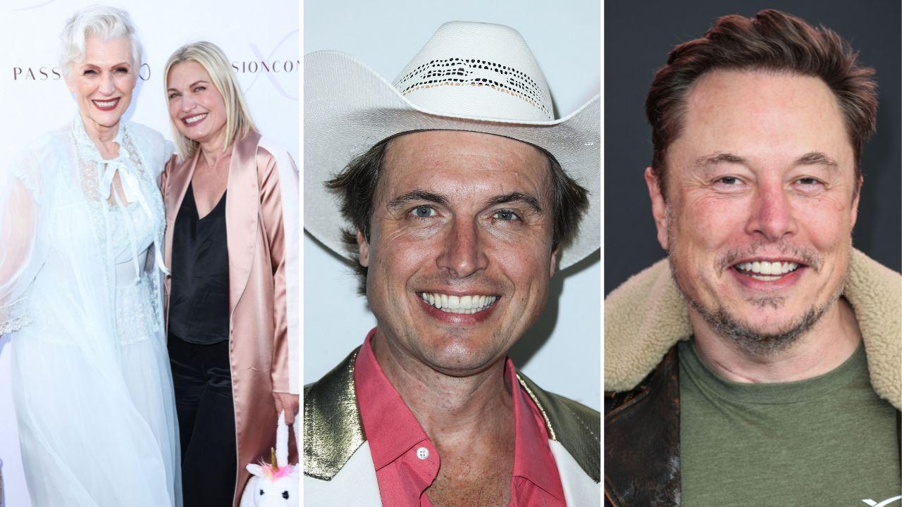 Split of Image of Maye Musk and her daughter, Tosca, and sons, Kimbal and Elon Musk