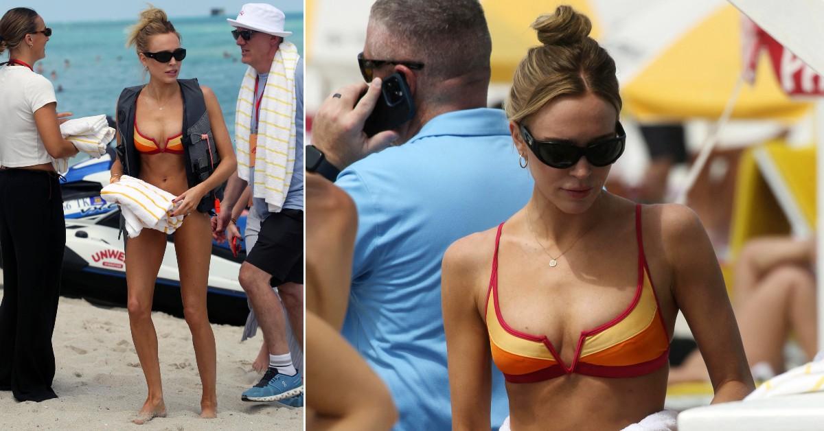 alex cooper bikini photos split pic