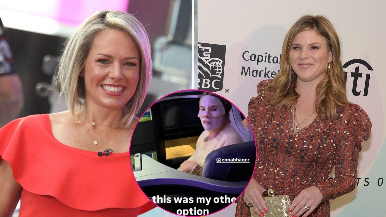 Split image of Dylan Dreyer and Jenna Bush Hager and (inset)  Jenna Bush Hager.