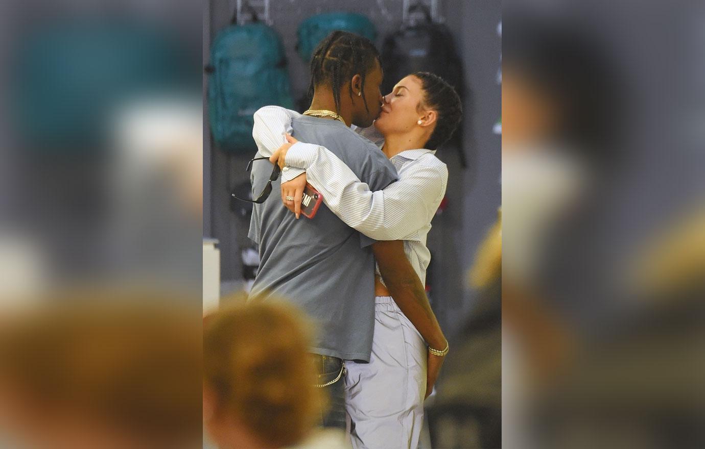 *EXCLUSIVE* Kylie Jenner and Travis Scott share a kiss while shopping in New York  **MUST CALL FOR PRICING**