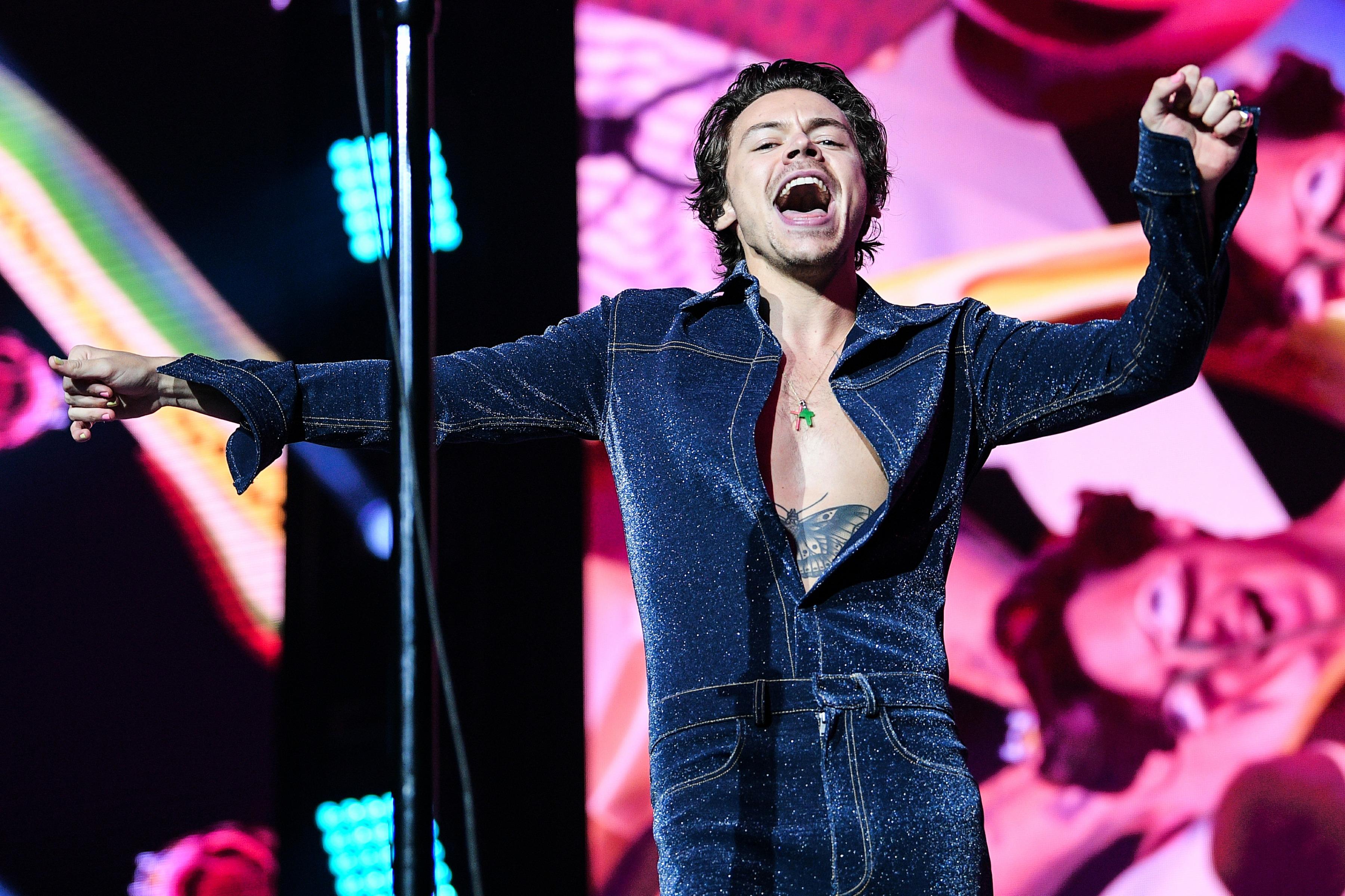 Harry Styles Perfors on Day One of Capitals Jingle Bell Ball 2019