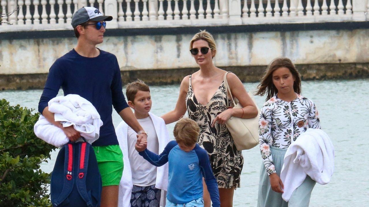 Image of Jared Kushner, Ivanka Trump, and their children.