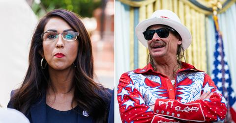 Photo of Lauren Boebert; picture of Kid Rock.