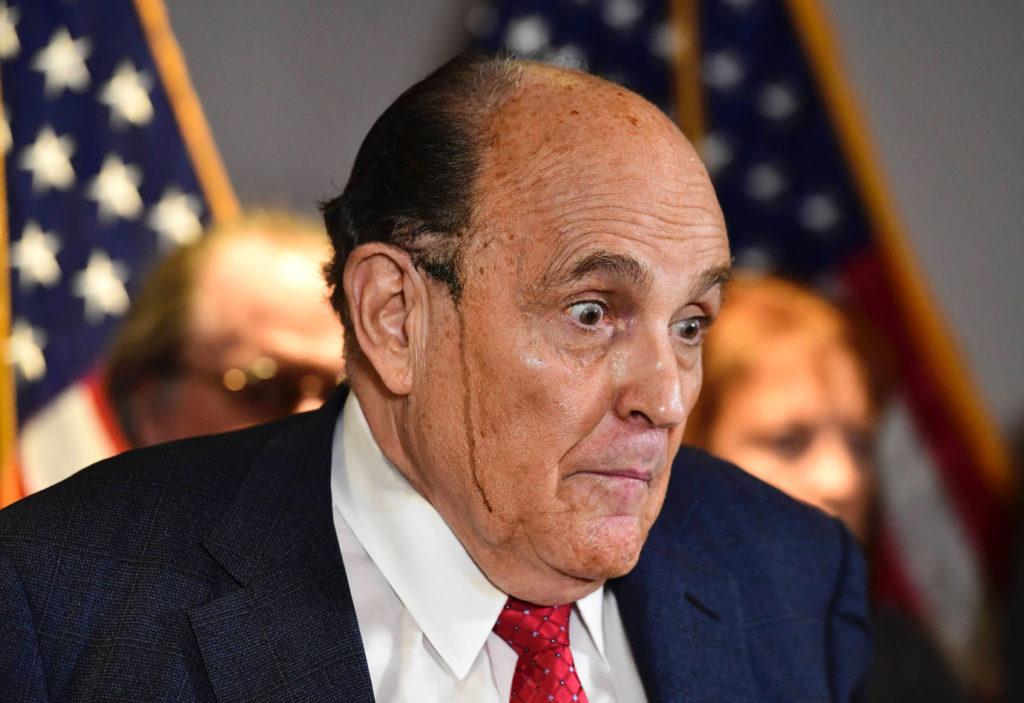 [Rudy Giuliani Sweats Through His Hair Dye During Press Conference