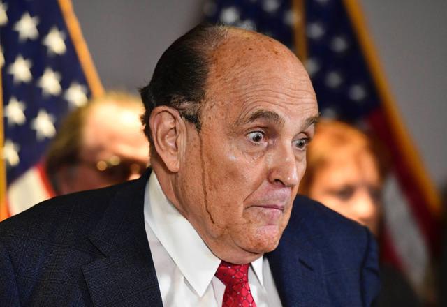 Rudy Giuliani Sweats Through His Hair Dye During Press Conference