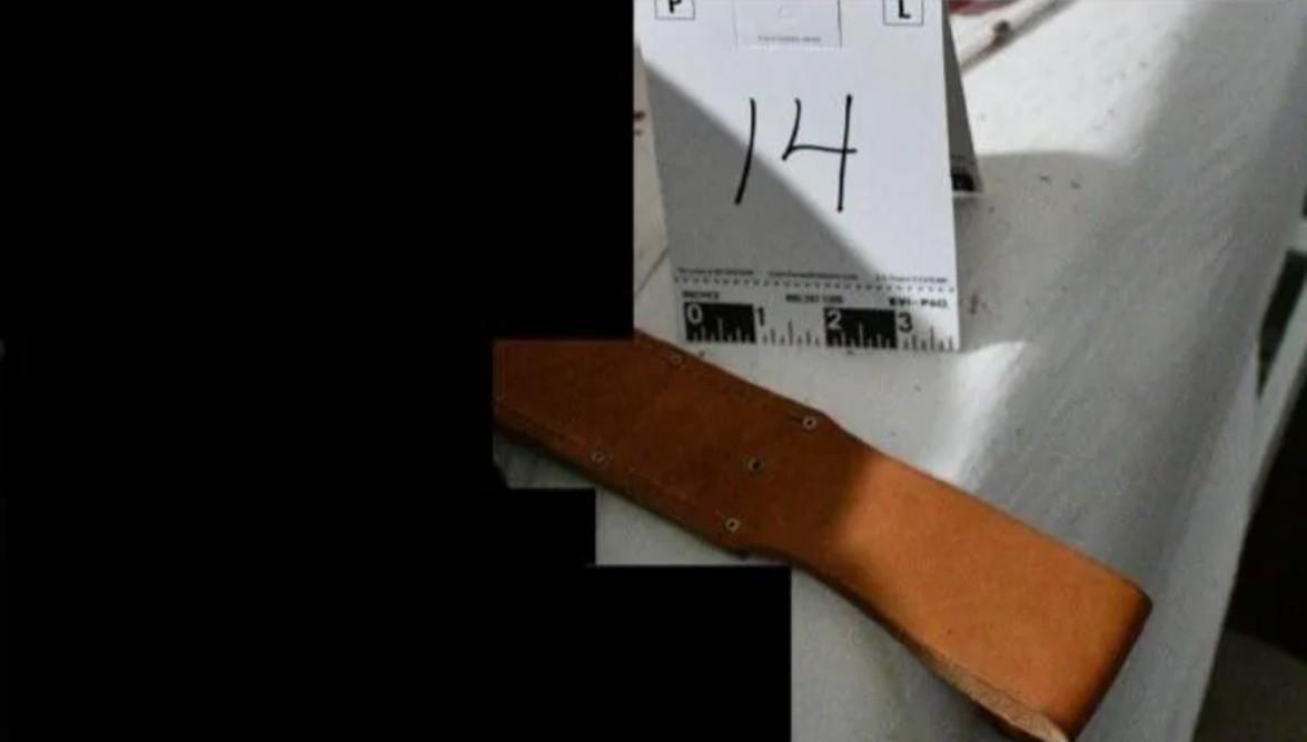 image of The knife sheath was left next to Madison Mogen's body.