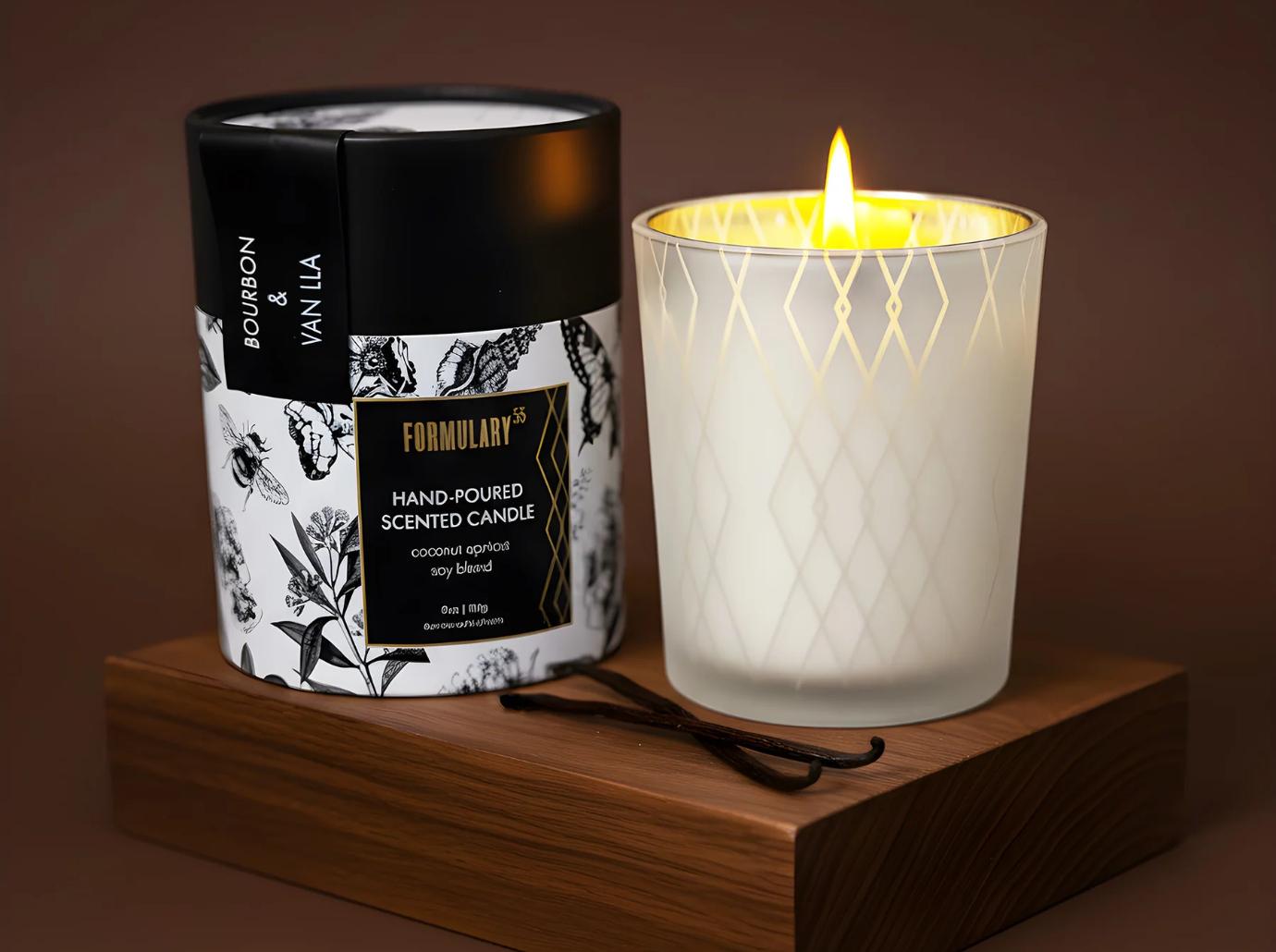 bourbon vanilla glow candle