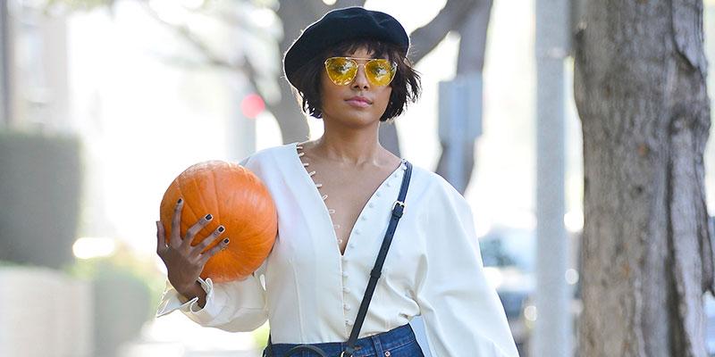 Kat graham buying pumpkin halloween main