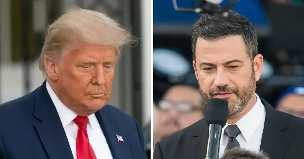 jimmy kimmel ridicules donald trump awkward garbage truck stunt