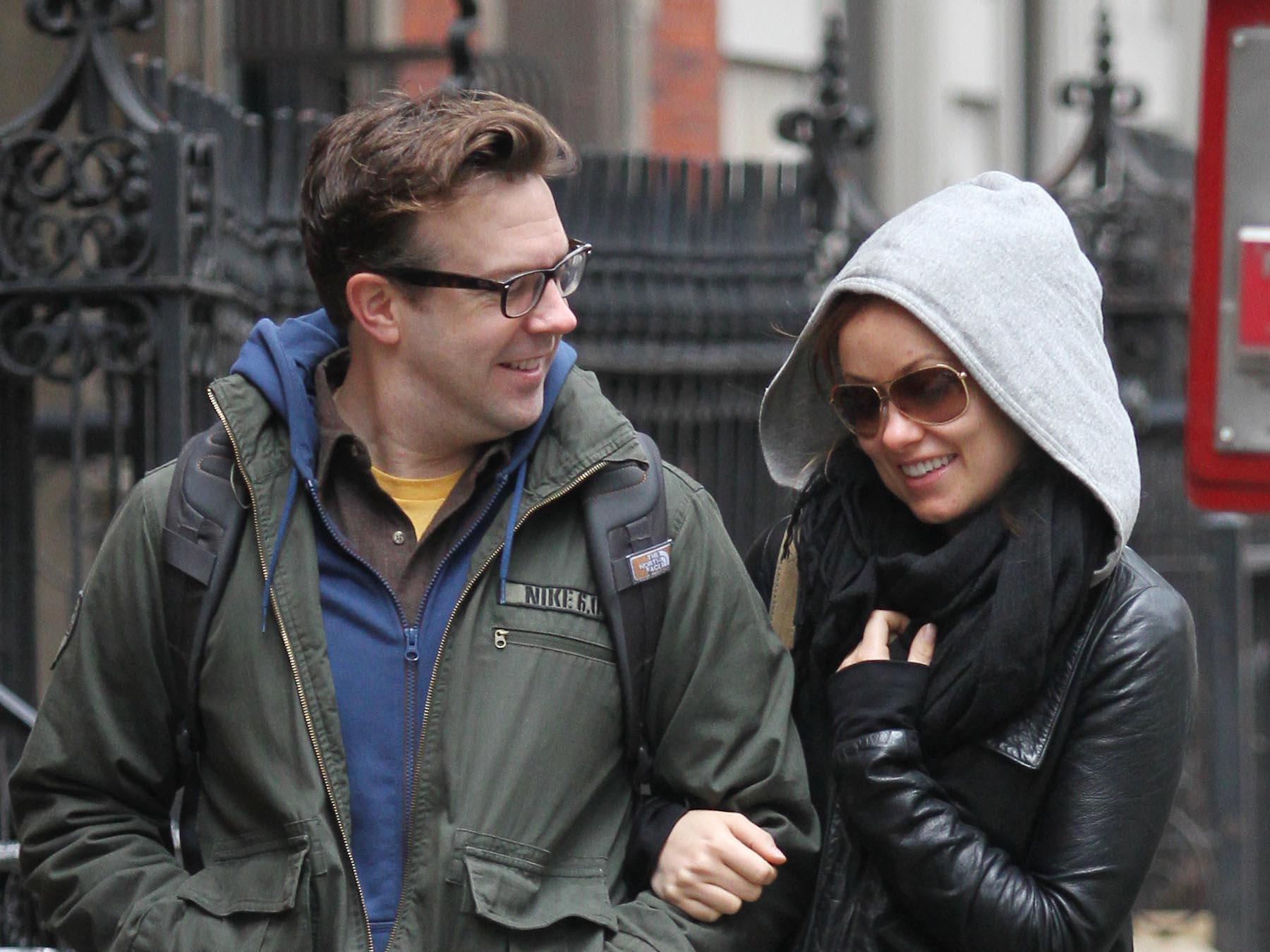 Jason Sudeilis and Olivia Wilde in New York