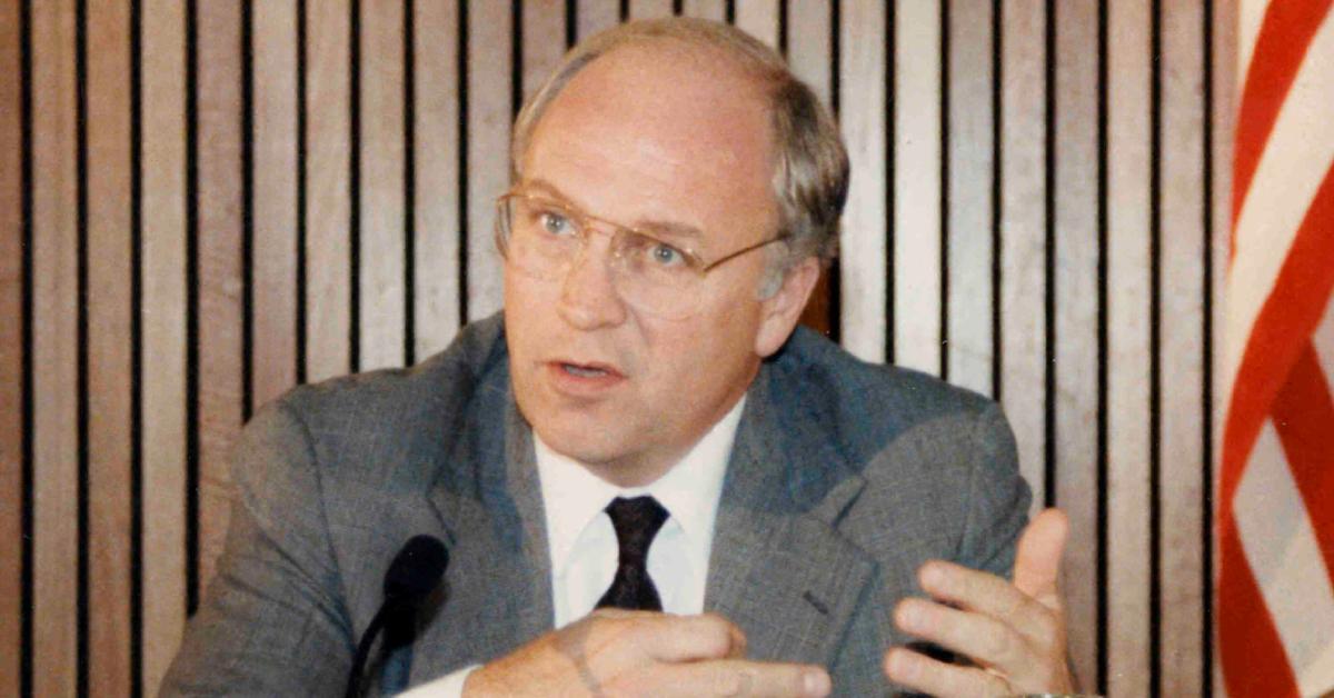 Image of Dick Cheney endorsed Kamala Harris for president in 2024.