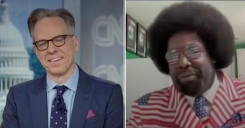 split of Jake Tapper and Afroman.