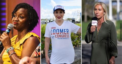 split of Angie Nixon, Laura Loomer & Marjorie Taylor Greene.