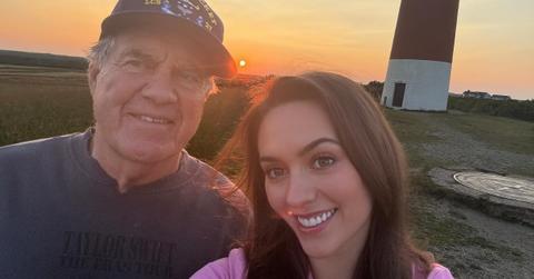 Photo of Bill Belichick and Jordon Hudson.