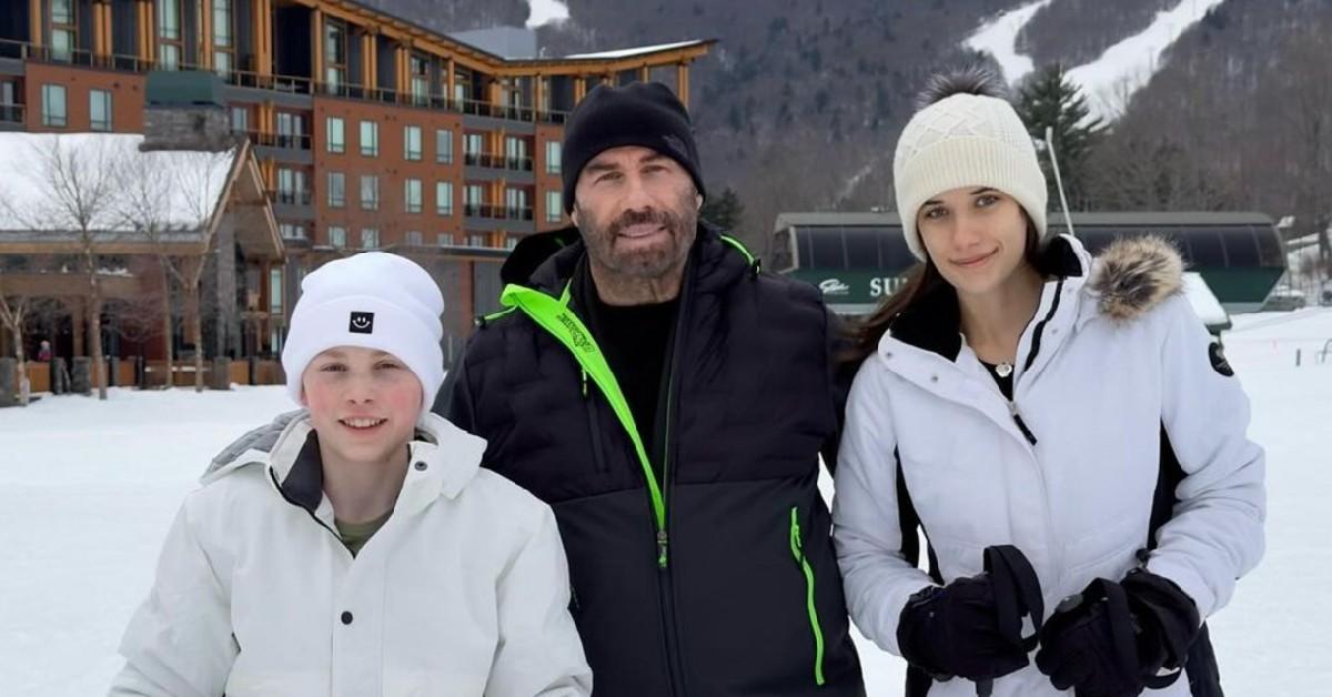 Photo of John Travolta, his son Ben and daughter Ella.