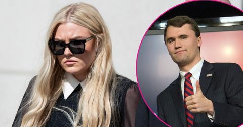 Split photo of Erika Kirk and Charlie Kirk