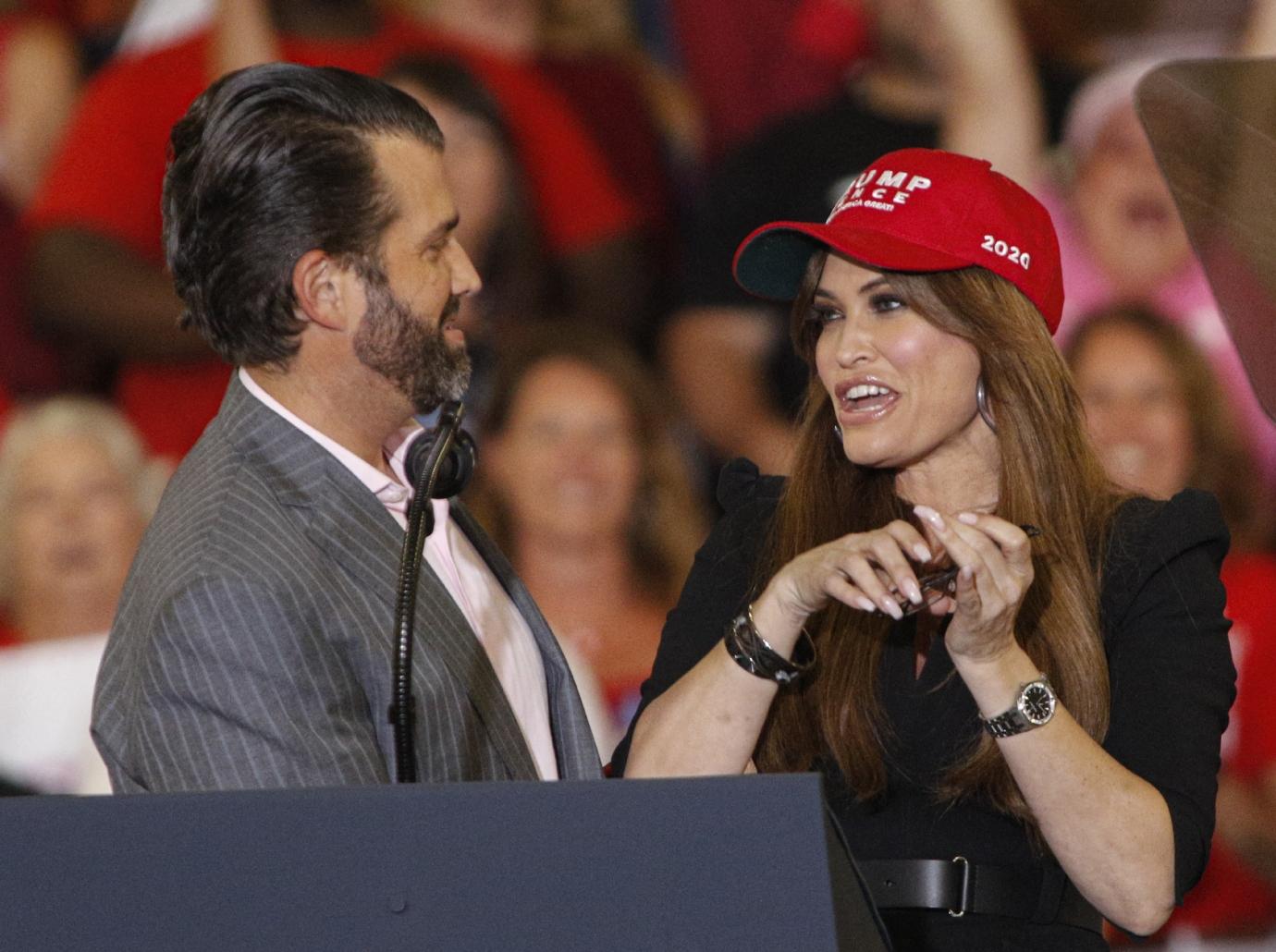 donald trump jr kimberly guilfoyle hate america offensive upside down flag