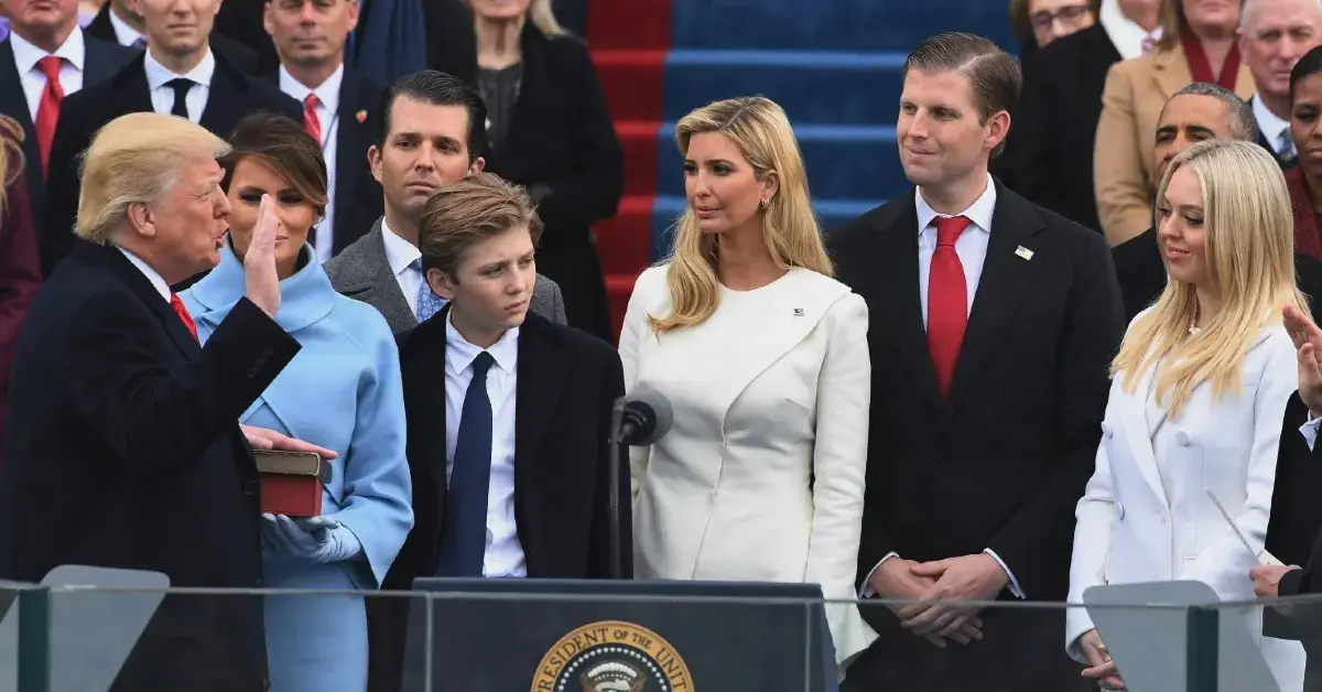 Donald Trump and five children.