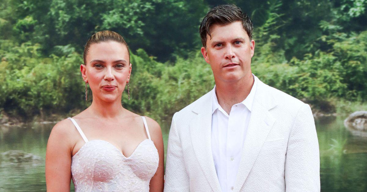 Photo of Scarlett Johansson and Colin Jost