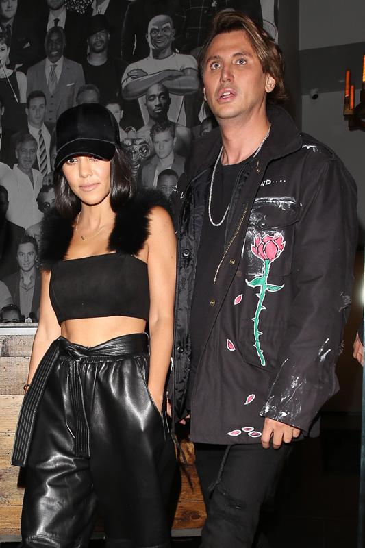 Kourtney Kardashian dines out at Catch with Jonathan Cheban