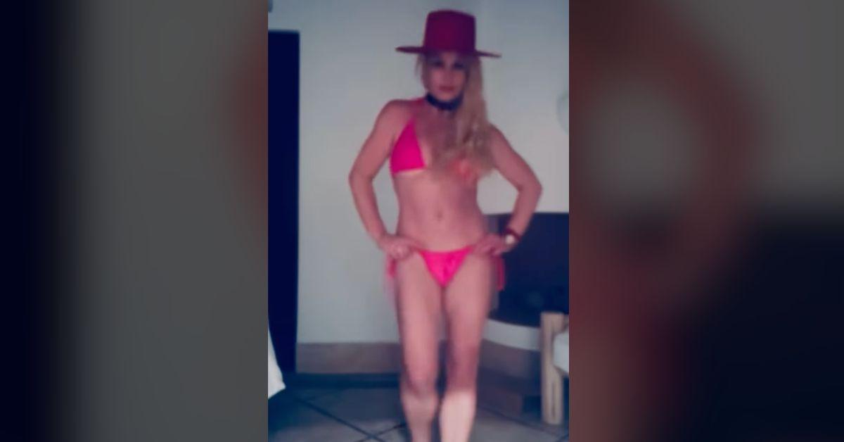Image of Britney Spears frequently posts dance videos.