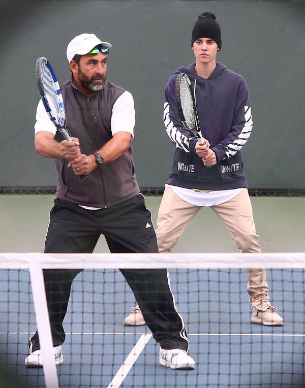 justin beiber tennis lessons