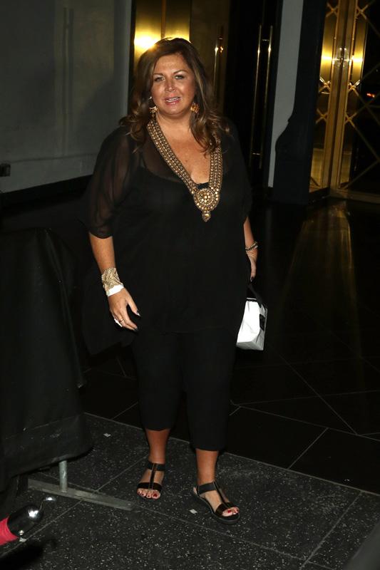 Abby Lee Miller leaves OK Magazine&#8217;s Pre Grammy Party at Avalon