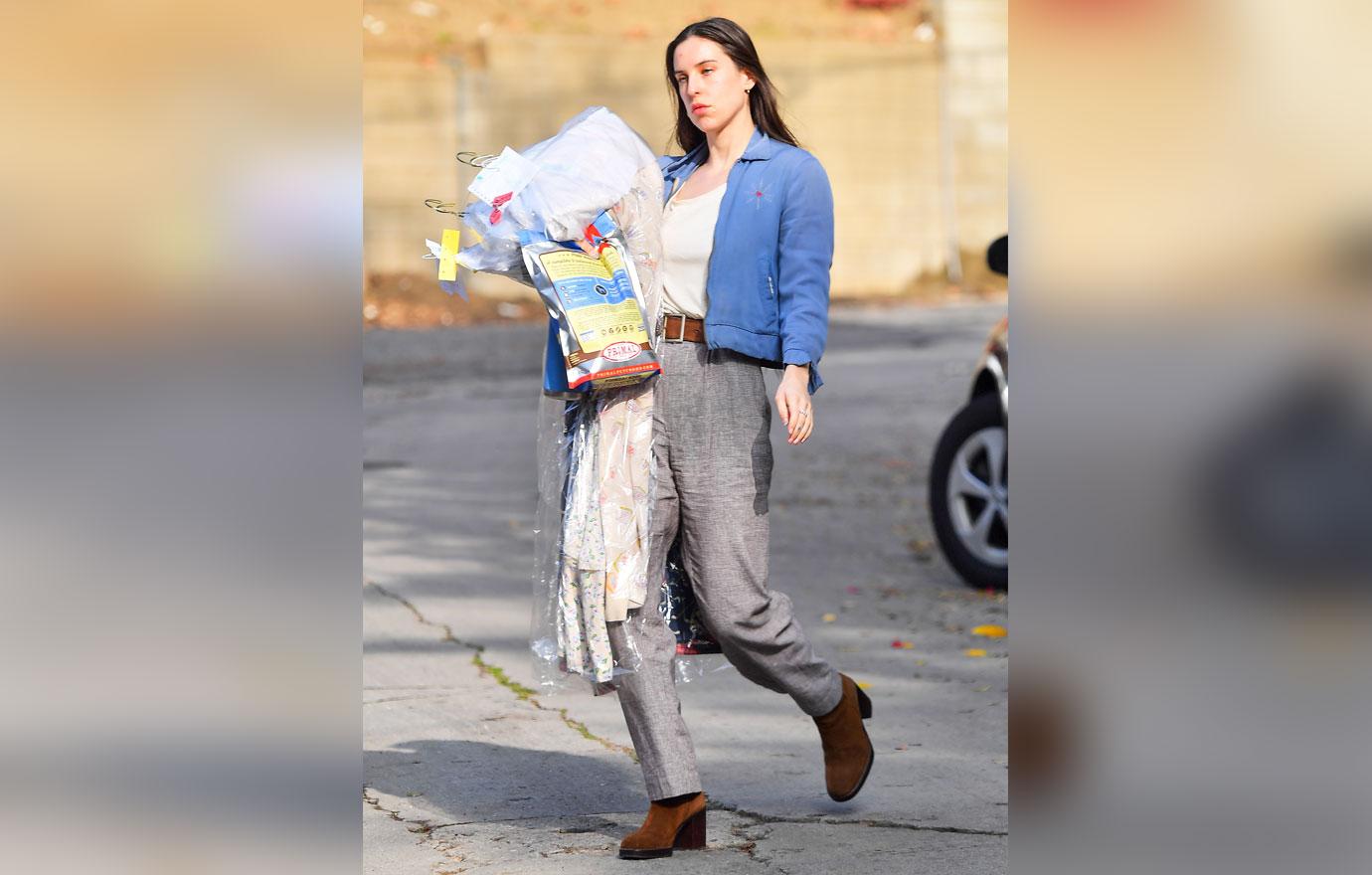 scout willis spotted running errands walking dog photos