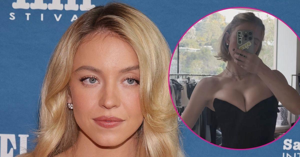 sydney sweeney tight black top photo