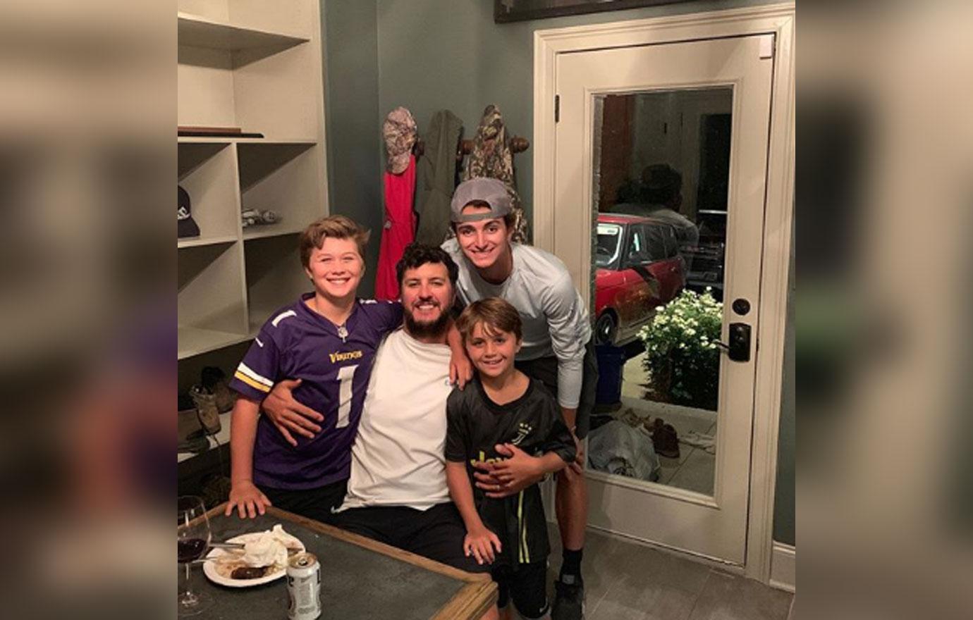 Luke Bryan & kids & nephew