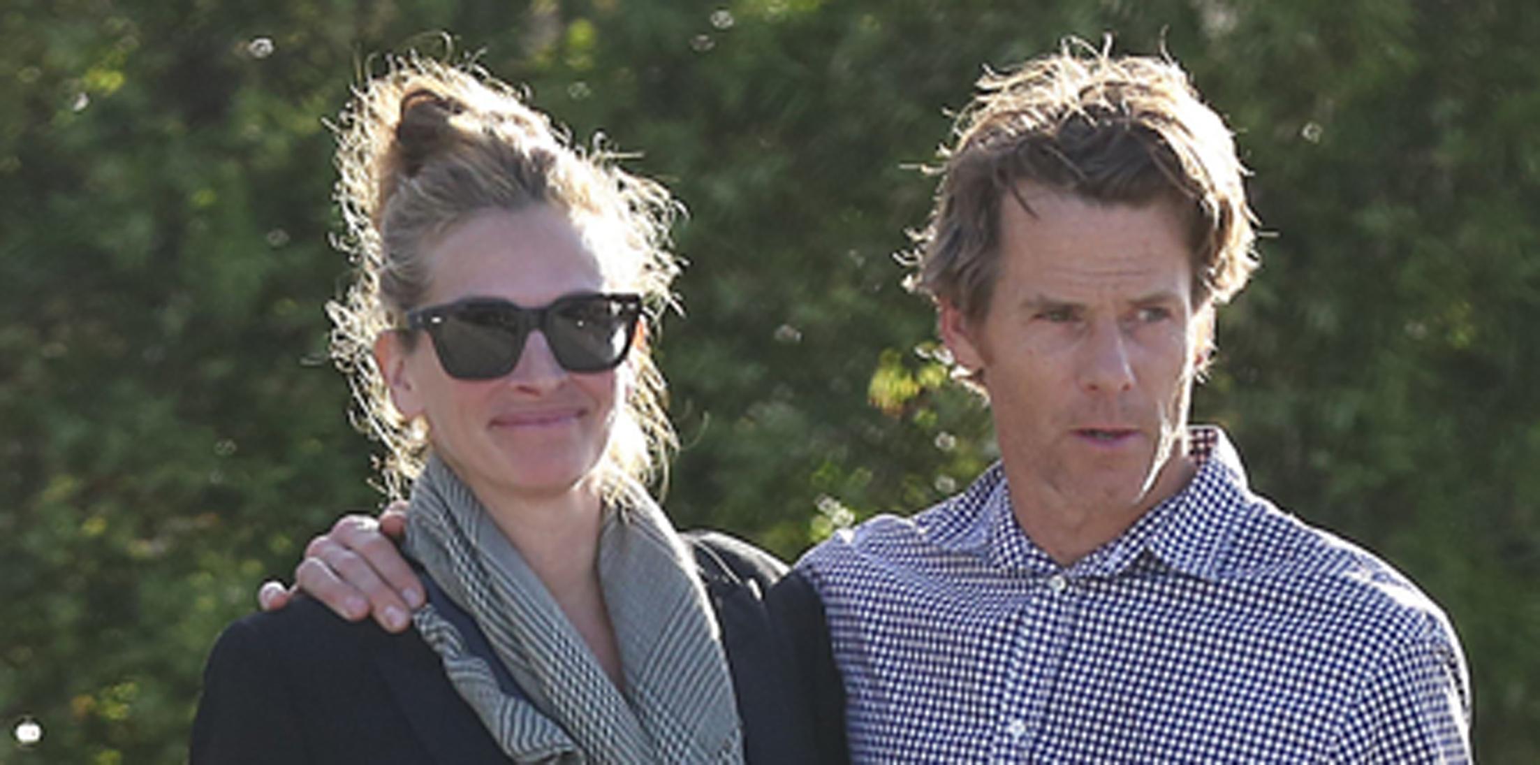 *EXCLUSIVE* Julia Roberts and Daniel Moder cuddle up after leaving Urgent Care