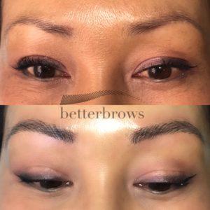 microblading eyebrows  x